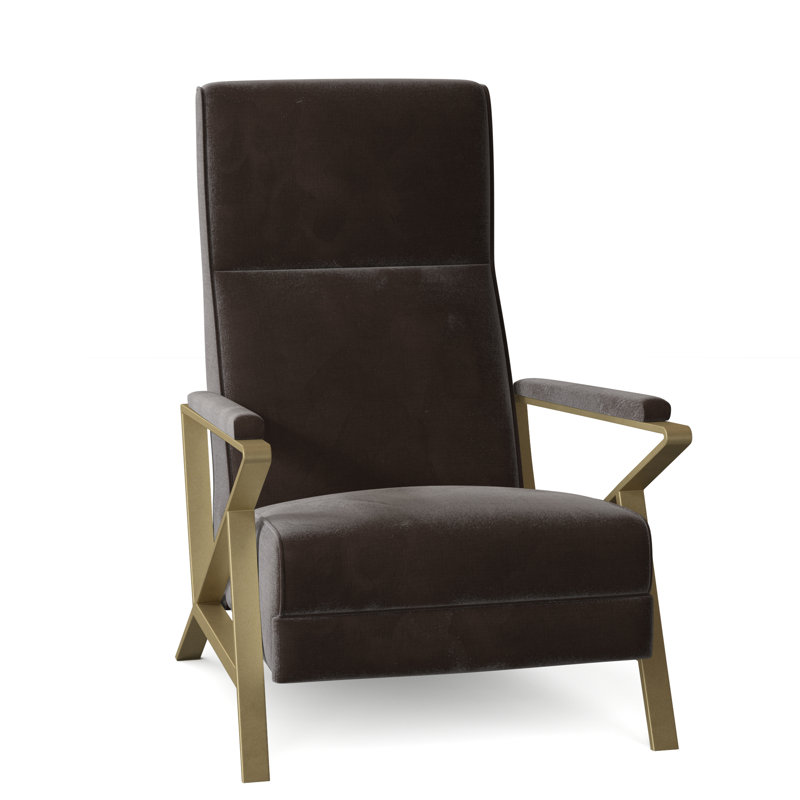 Infinity 28.25" Wide Manual Standard Recliner, Brushed Brass, Perigold Replay Fern