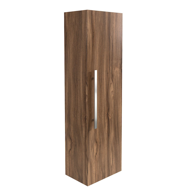 Vallette Wall Mounted Linen Cabinet, Walnut