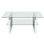 Table basse transparente en verre trempé - Design épuré et moderne