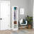 Freestanding Narrow Coat Rack With Adjustable Shelf And 3 Hooks For Entryway Organization And Storage