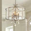 Luminaire suspendu cylindrique en cristal 4 lumières