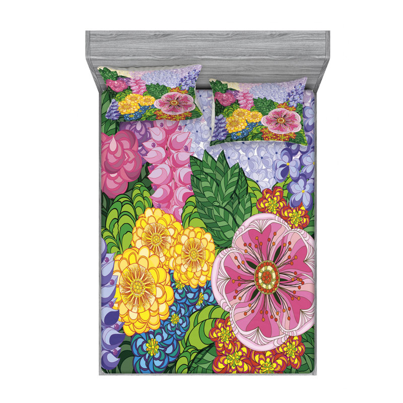 Microfiber Sheet Set, Queen Sheet Set with Fitted Sheet