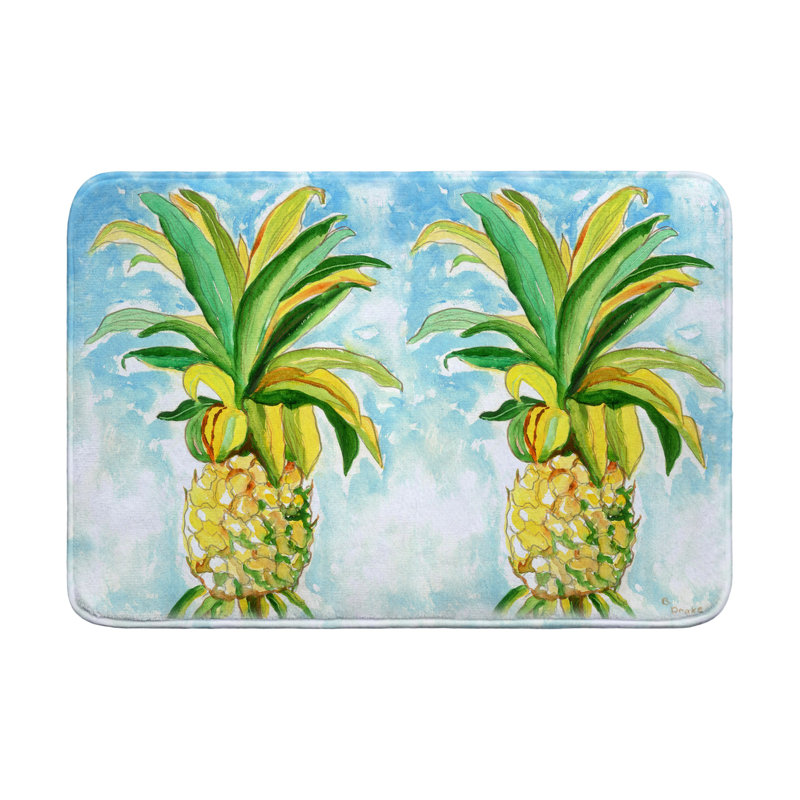 Tapis de bain ananas, L 36 po x l 24 po