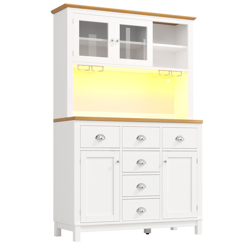 180cm Kitchen Pantry, White