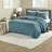 Teal Reversible Bedding Sets, Microfiber Comfort, Farmhouse Style