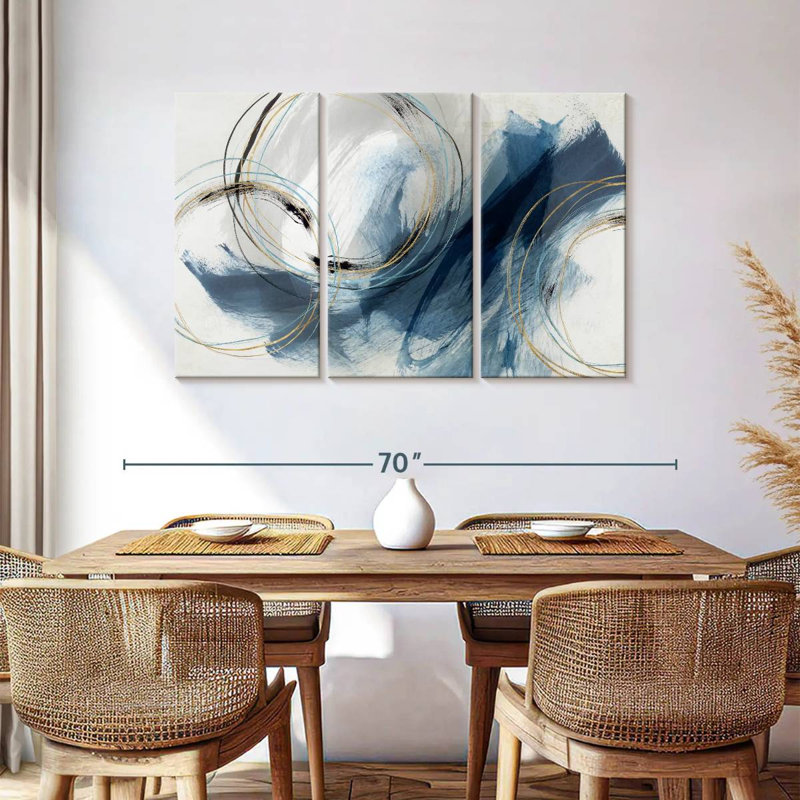 Detour On Canvas 3 Pieces Set, 36" H x 57" W x 1.25" D