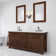 Aberdeen 72 In. Double Sink Blue Limestone Countertop Vanity In Rustic Sierra With Mirrors
