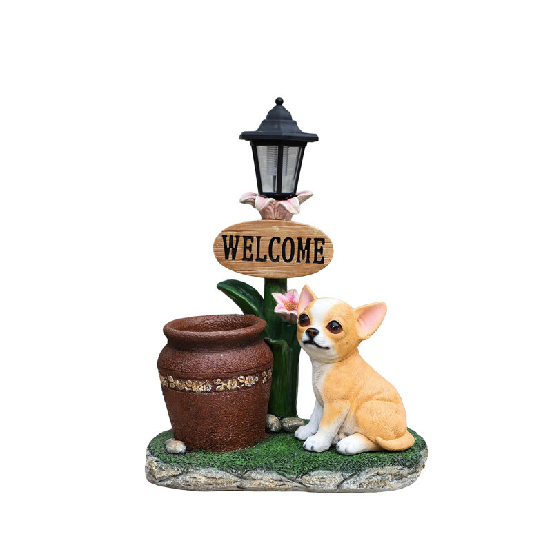 Sitting Corgi Dog Planter Outdoor Decor With Functional Hollow Design For Succulents And Flowers, Weather-Resistant Garden Statue.