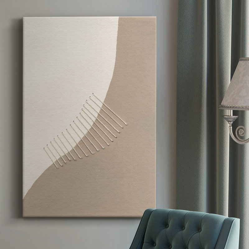 «Neutral Stitches I», impression sur toile tendue, H 12 po x l 8 po x P 1,5 po