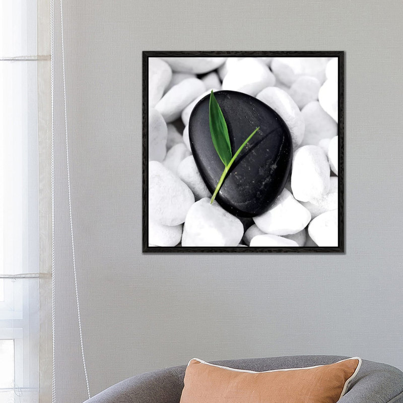 Zen Stone by PhotoINC Studio - Cannvas Print on Canvas, 93.98 cm H x 93.98 cm W x 3.175 cm D, Floater Framed