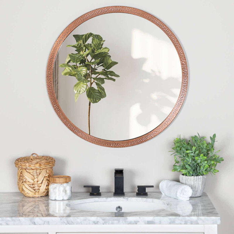 Flat Wall Mirror, Medium Copper