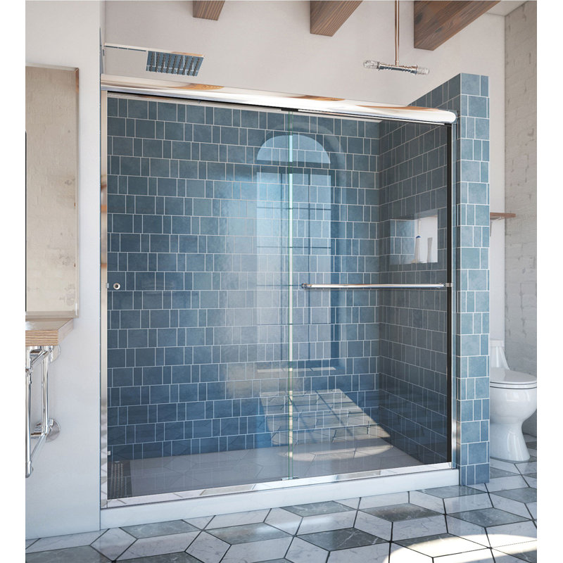 Porte de douche sans cadre E 68 "x H 70,375" Ese, Left Opening, Chrome poli