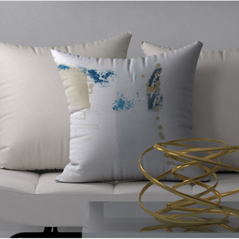 Abstract Reversible Throw Pillow, 18" x 18"