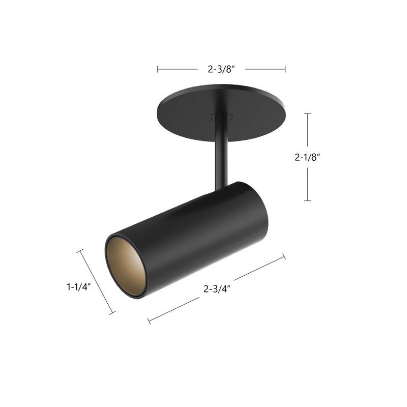 1 - Light LED, 4.25" H x 2.38" W, Black