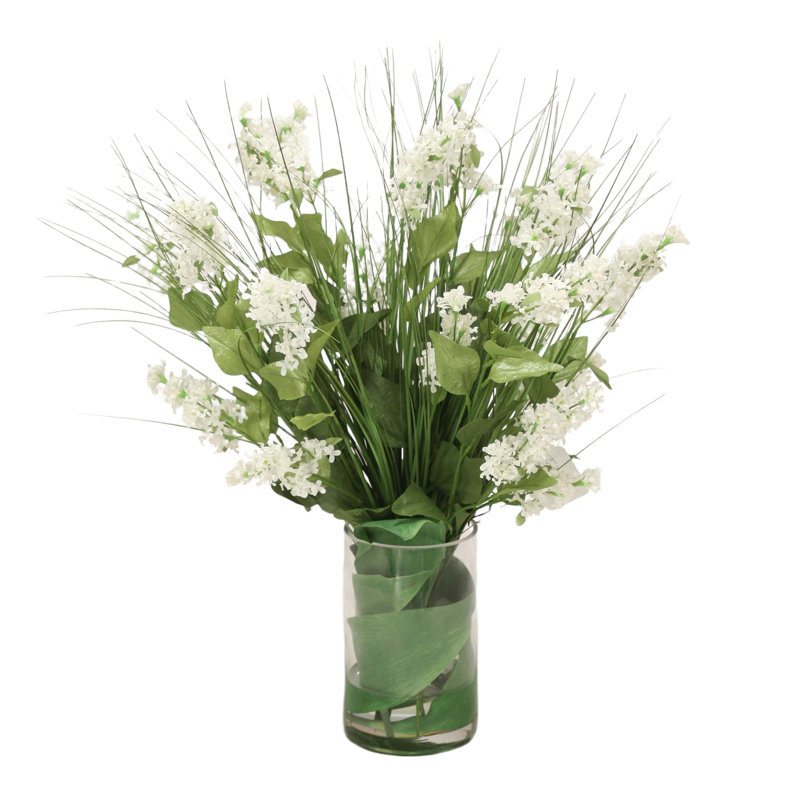 Polysilk Lilac Arrangement in Vase
