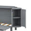 Élégant lit escamotable avec armoires de rangement latérales intégrées et conception tissée-111173670-111173671