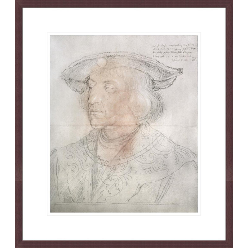 «Maximilian I Emperor of Allemagne (1459-1519)» par Albrecht Dürer, impression giclée encadrée, H 20,18 po x l 17,75 po