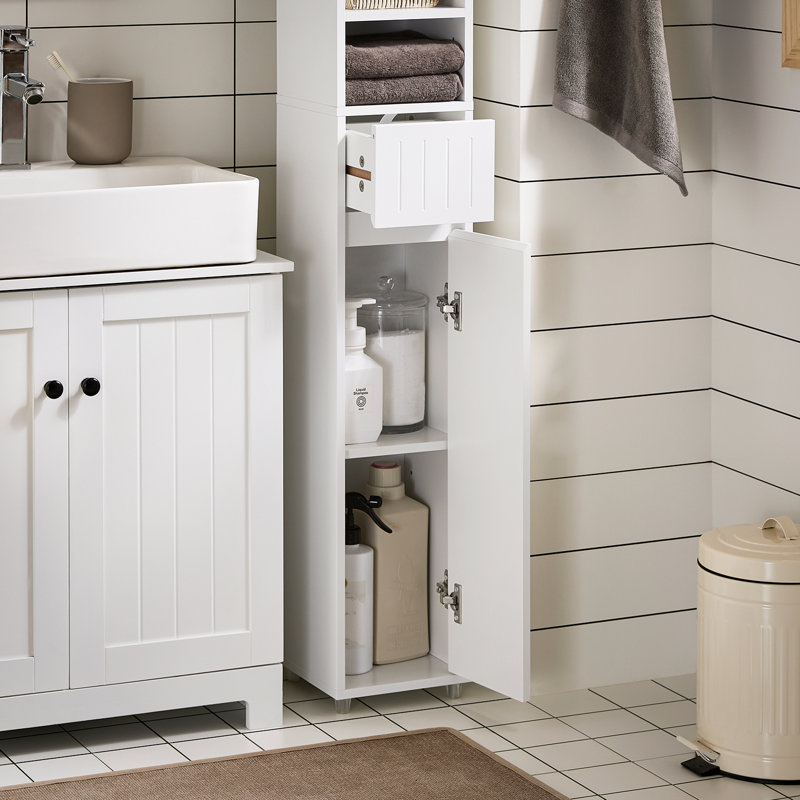 Abriah Freestanding Linen Cabinet