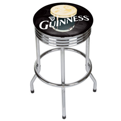 Swivel Upholstered Counter Stool with Metal Frame