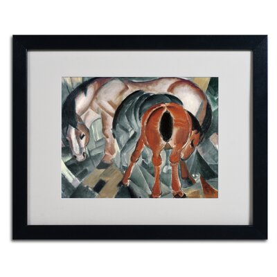 Horse With Two Foals 1912"" Picture Framed Print on Canvas -  Trademark Fine Art, BL01216-B1620MF