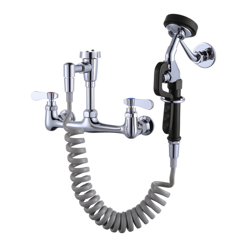 Pet Grooming Faucet, Wall Mount 8" Centers Mixing Faucet