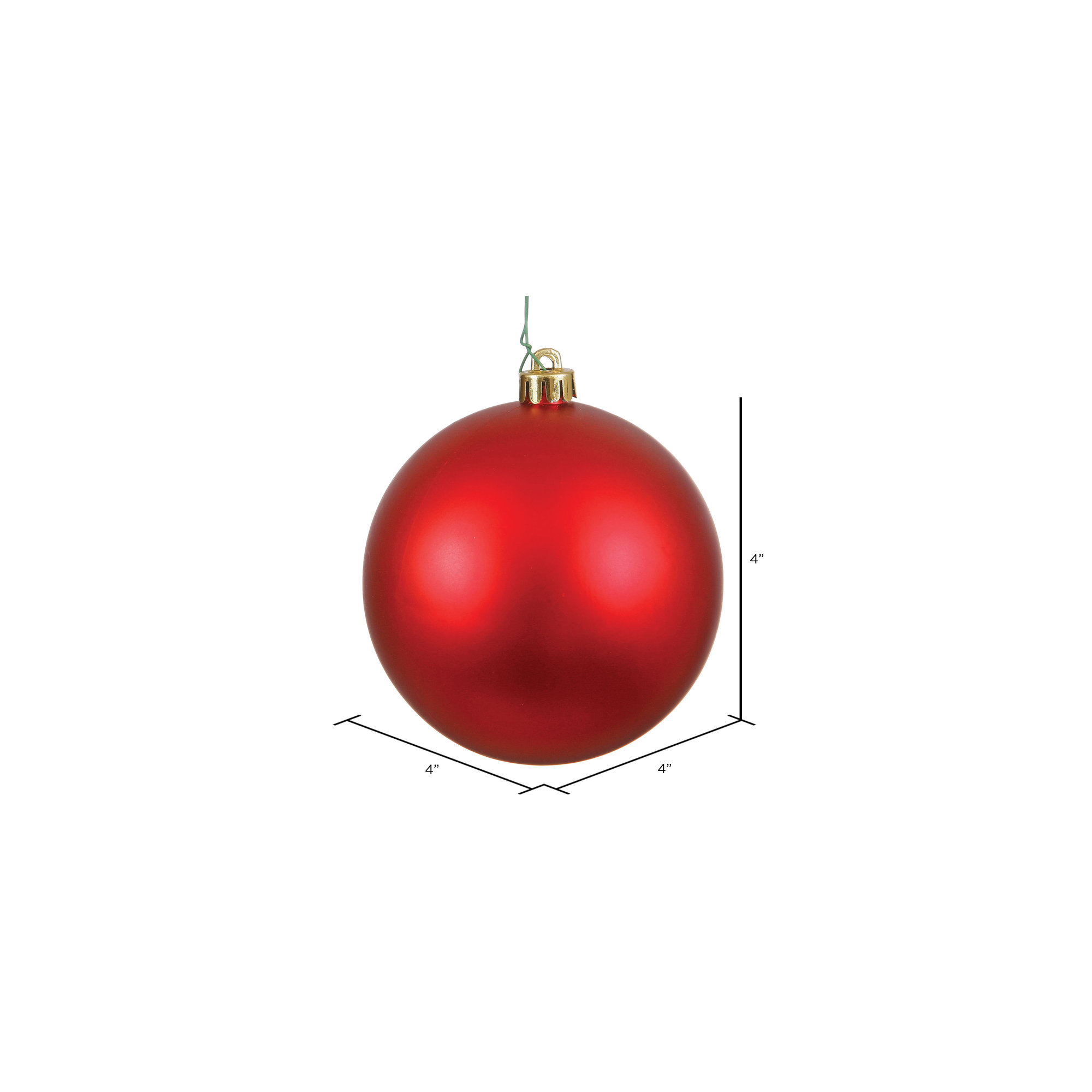 Holiday Décor Ball Ornament, Red 