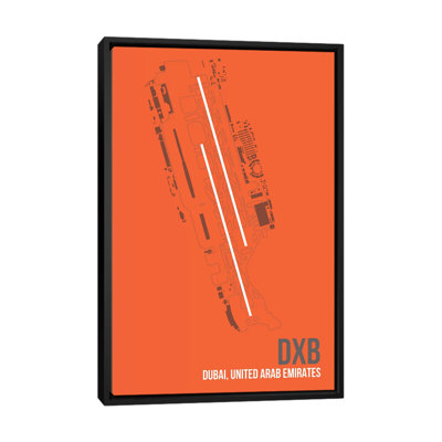 « dxb diagram, dubaï, émirats arabes unis » par 08, reproduction d’impression sur toile