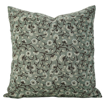Couvre-oreiller à motif floral Artisan
