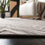 Tapis gris en laine, viscose et coton tissé à la main Endora-29362932