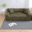 Canapés de compression surdimensionnés, causeuse compacte moderne en similicuir vert pour la maison-1240274050