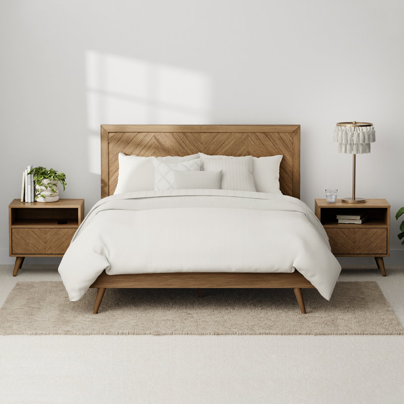 Aydelis 22'' W Solid Wood Nightstand, Natural