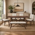 Fluterra 6-Piece Dining Set for 6 · Table, 4 Chairs & Bench