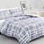 Microfiber Chequered Duvet Cover Set-126672110