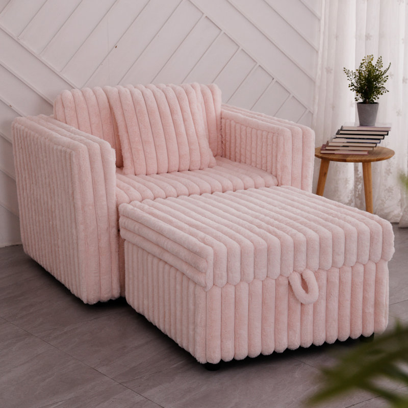 44.9" Soft Modular In Pink - Comfy & Fashionable. Materials With Microfiber Upholstery Metal Frame. Detachable Cushions. Hydraulic Lift Storage. Modern Look For Living Room. 2 Stylish. Bedroom