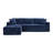 Vicenzo Boneless 110.5" LAF Compression Sofa-In-A-Box Sectional Sofa, Porcelain Chenille-104584422-104584421