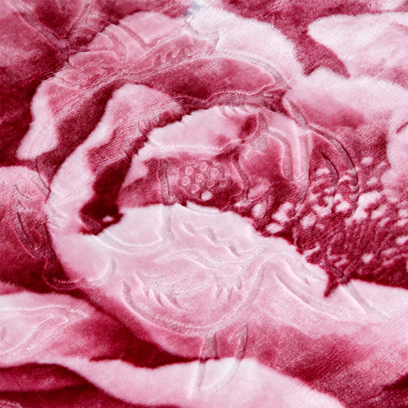 Polyester Flannel Floral Comforter