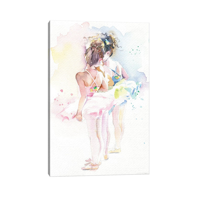 Little Ballerinas by Marina Ignatova - Wrapped Canvas Painting, 18'' H x 12'' W x 1.5'' D