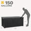 680L Durable and Weather-Resistant Lockable Deck Box-903733442
