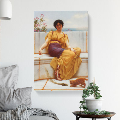 Idleness by John William Godward - Wrapped Canvas