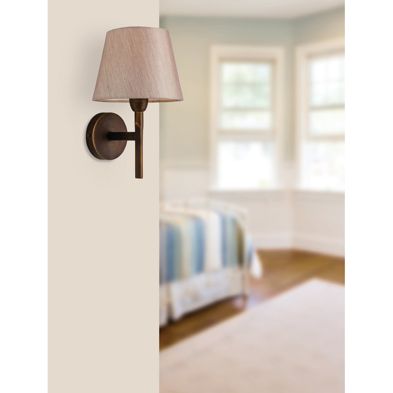 Transition Armed Sconce, Oyster, Bronze