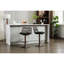 2 tabourets de bar, chaise pivotante à hauteur de comptoir pivotante à 360 ° avec repose-pieds, réglable de 34,03 po à 42,91 po, design pour la cuisine et la salle à manger, base, noir, tabourets d'une capacité de 250 lb, look