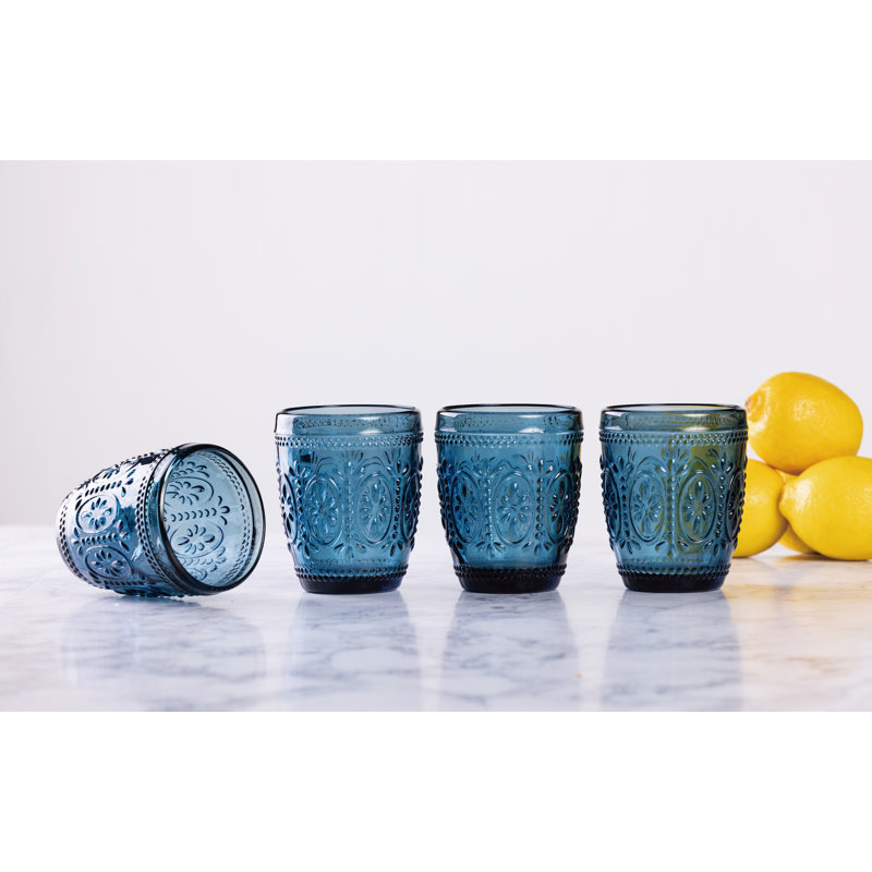 Ensemble de 4 verres à boisson en relief 17,3 po
