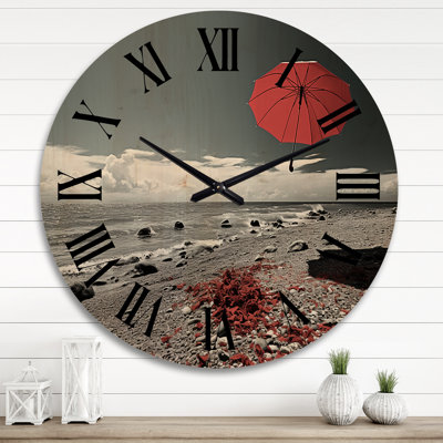 Horloge murale en bois massif Opelika