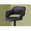 Tabouret de bar, pivotant, hauteur de bar, réglable, métal chromé, aspect cuir, contemporain, moderne-1890030081