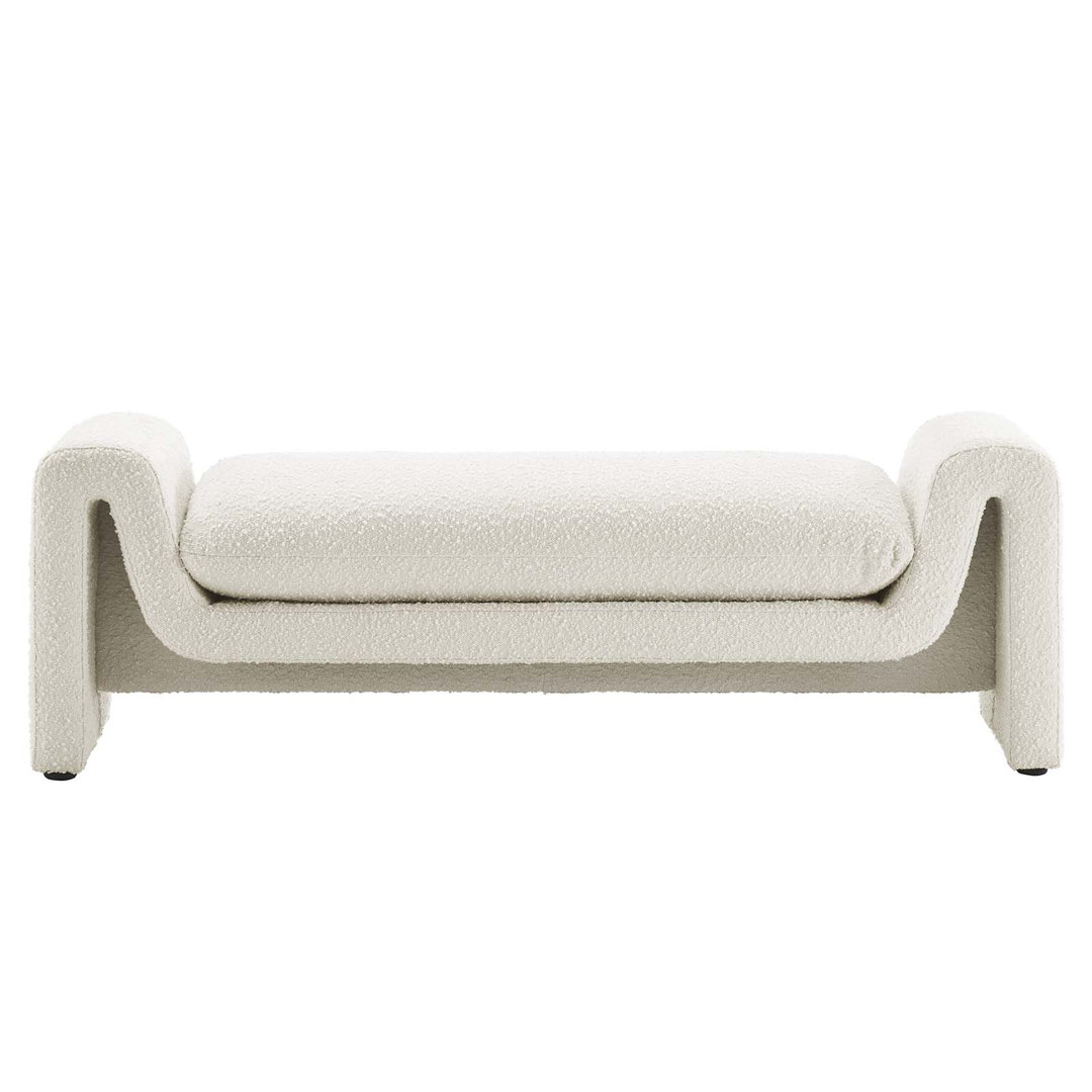Modway Waverly Boucle Fabric Bench Modway Upholstery
