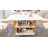 Vondie 47" Metal Base Rectangle Dining Table, Kitchen Table With Storage Shelf For 4 People-937612427
