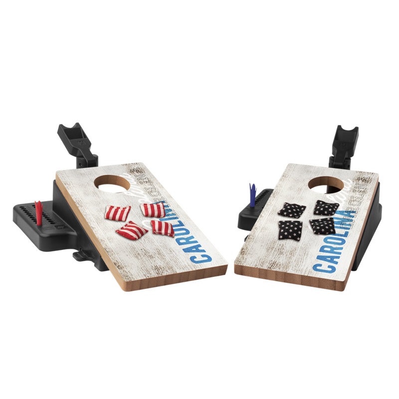 Carolina Football Vintage Gameday Double Chuck Mini Cornhole Tabletop Game