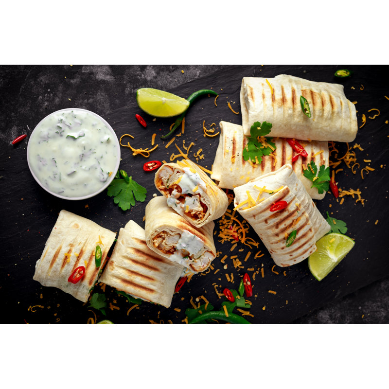 Healthy Mexican Wrap - Wrapped Canvas Print, 20cm H x 30cm W x 3.8cm D