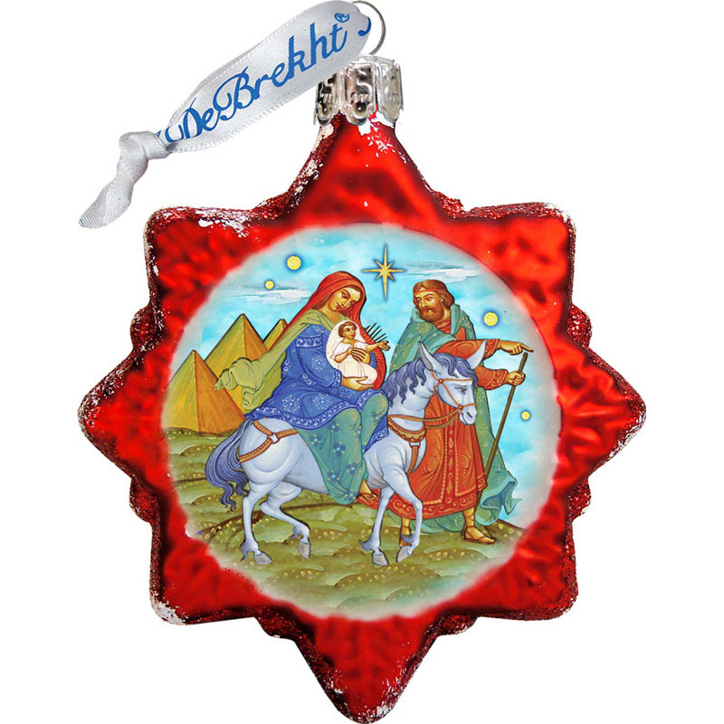 4'' Handmade Glass Holiday Shaped Ornament