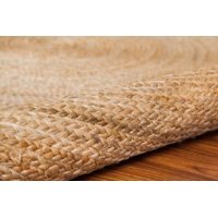 Chatham Round Braided Design Jute and Polyester Blend Indoor Area Rug - 4  Foot